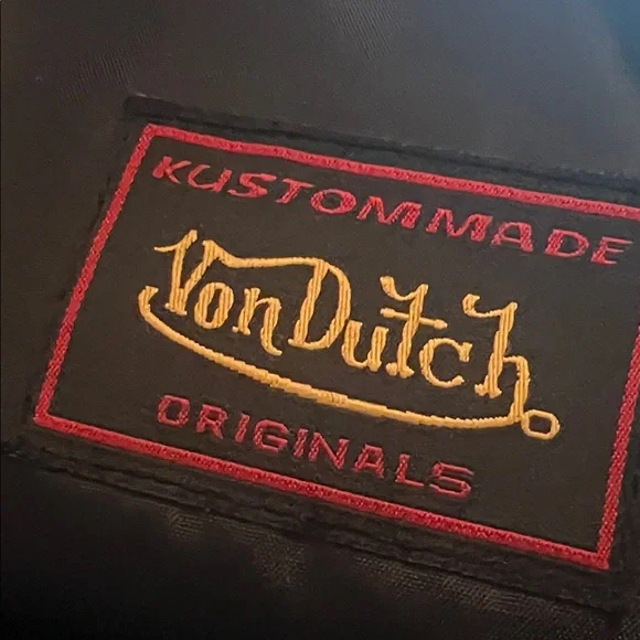 Vintage Von Dutch Navy Blue Bowling Bag with White Logo - Y2K - Picture 3 of 9